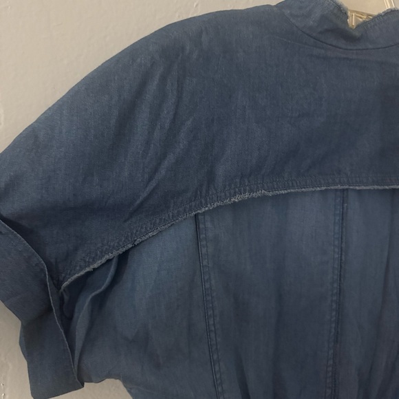 Obzee Blue Denim Short Sleeve Romper Size 2 - Picture 3 of 5